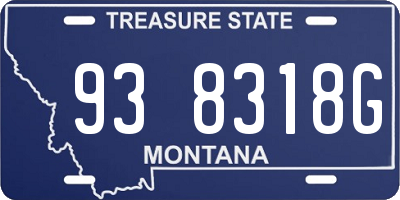 MT license plate 938318G