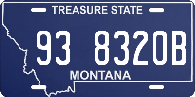 MT license plate 938320B