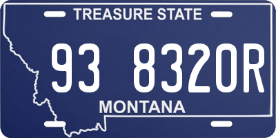 MT license plate 938320R