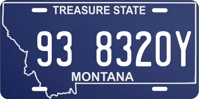 MT license plate 938320Y