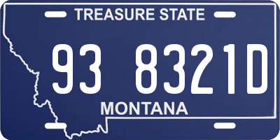 MT license plate 938321D