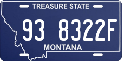 MT license plate 938322F