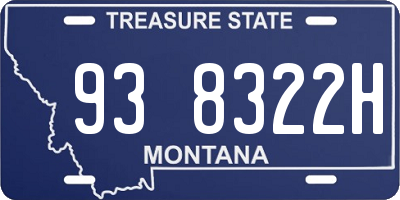 MT license plate 938322H