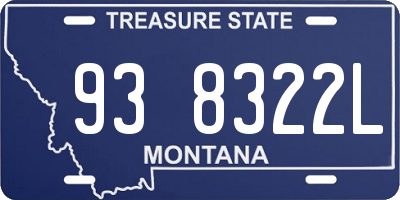 MT license plate 938322L