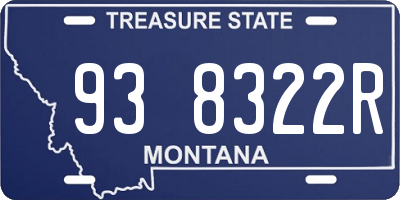 MT license plate 938322R