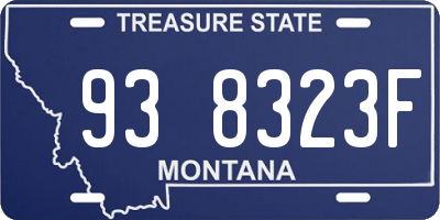 MT license plate 938323F