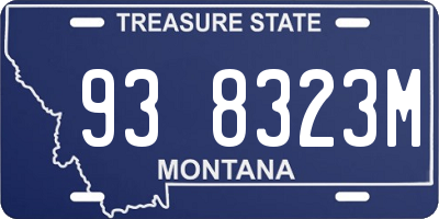 MT license plate 938323M
