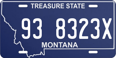 MT license plate 938323X