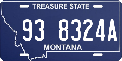MT license plate 938324A