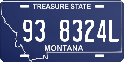 MT license plate 938324L