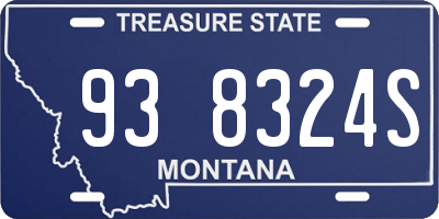 MT license plate 938324S