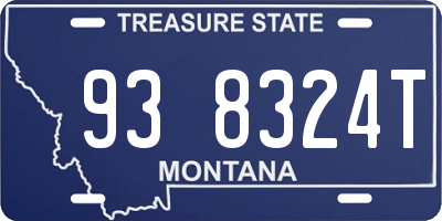 MT license plate 938324T