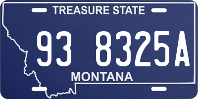 MT license plate 938325A