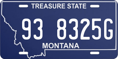 MT license plate 938325G