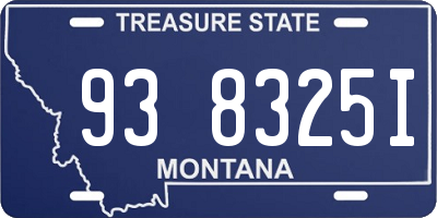MT license plate 938325I