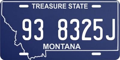 MT license plate 938325J