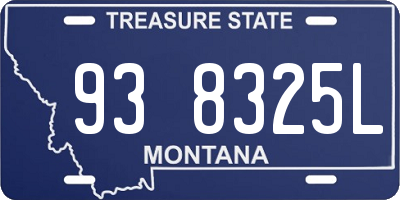 MT license plate 938325L