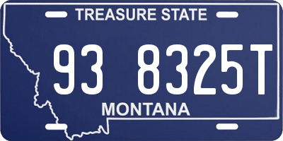 MT license plate 938325T