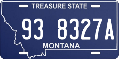 MT license plate 938327A