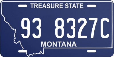MT license plate 938327C