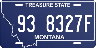 MT license plate 938327F