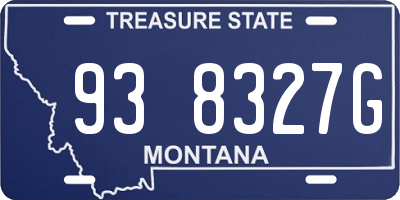 MT license plate 938327G