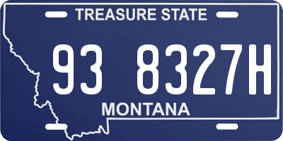 MT license plate 938327H