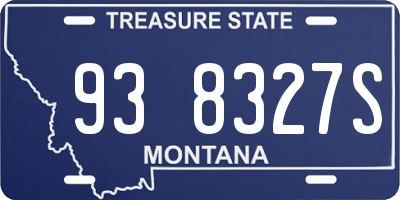 MT license plate 938327S