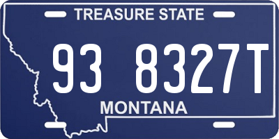 MT license plate 938327T