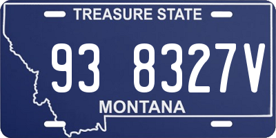 MT license plate 938327V