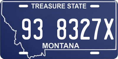 MT license plate 938327X