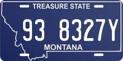 MT license plate 938327Y