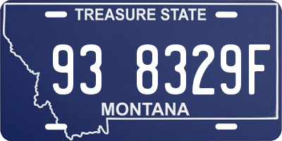 MT license plate 938329F