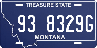 MT license plate 938329G