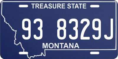 MT license plate 938329J