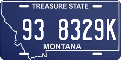 MT license plate 938329K