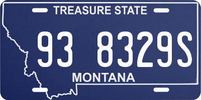 MT license plate 938329S
