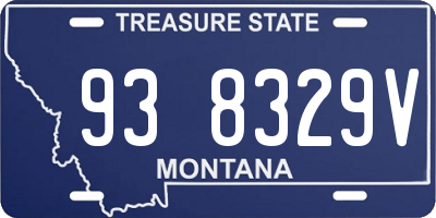 MT license plate 938329V