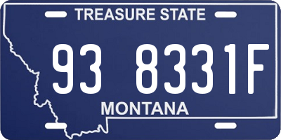 MT license plate 938331F