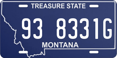 MT license plate 938331G