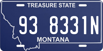 MT license plate 938331N