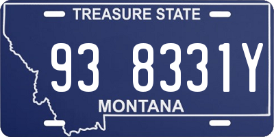 MT license plate 938331Y