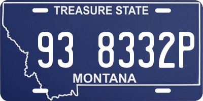 MT license plate 938332P