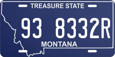 MT license plate 938332R