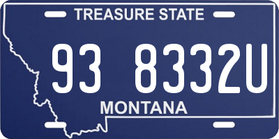 MT license plate 938332U