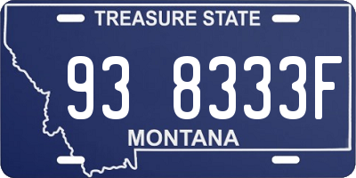 MT license plate 938333F