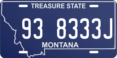 MT license plate 938333J