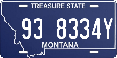 MT license plate 938334Y