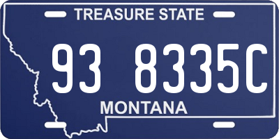 MT license plate 938335C