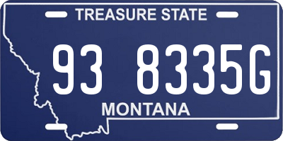 MT license plate 938335G